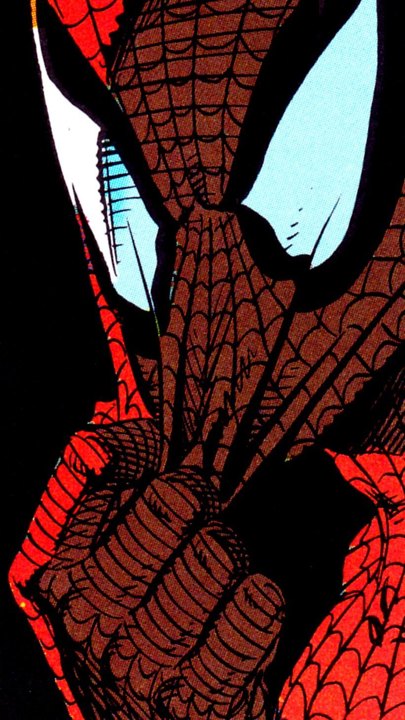 Close Up of Spider-Man's Face