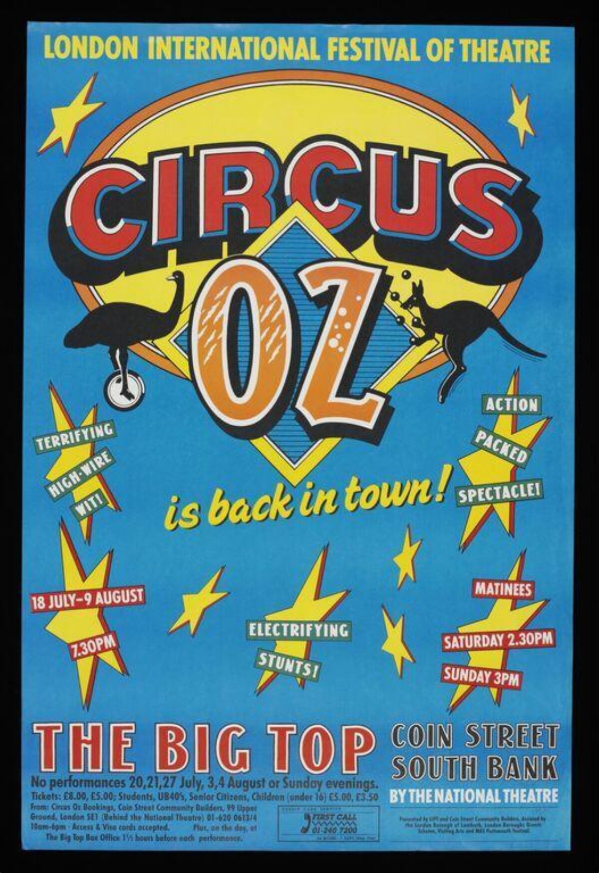 Circus Oz London Theatre Poster