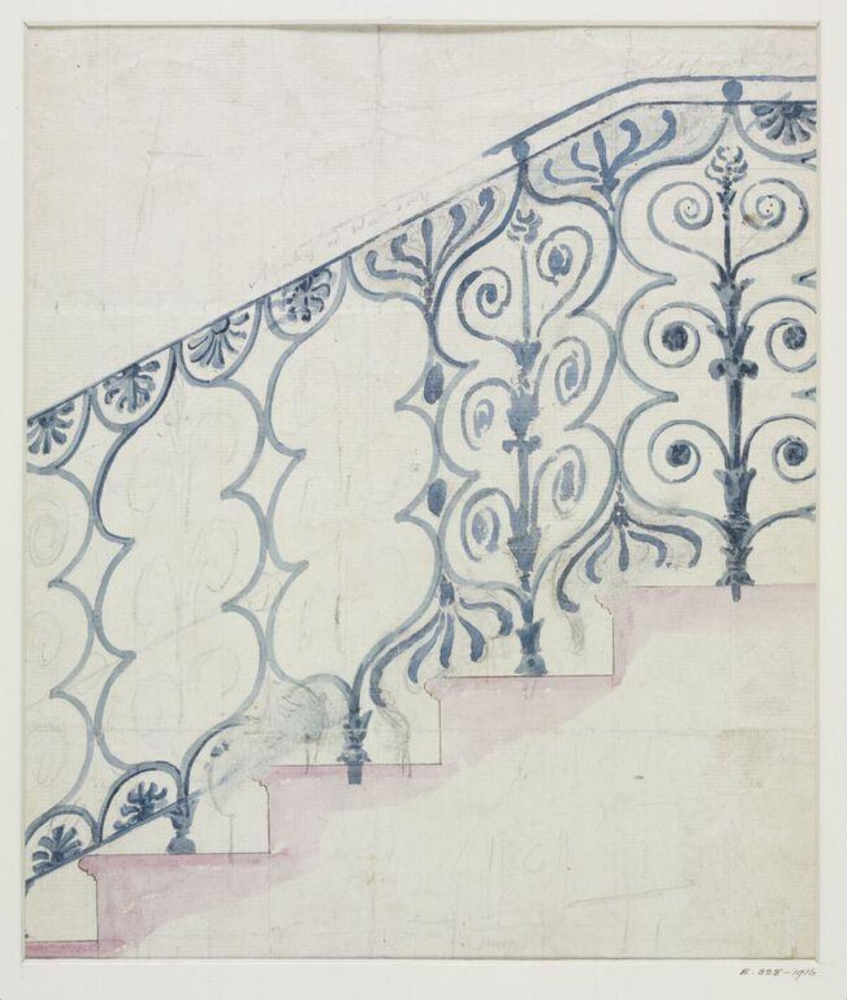 Wrought Iron Stair Railing Design Sketch