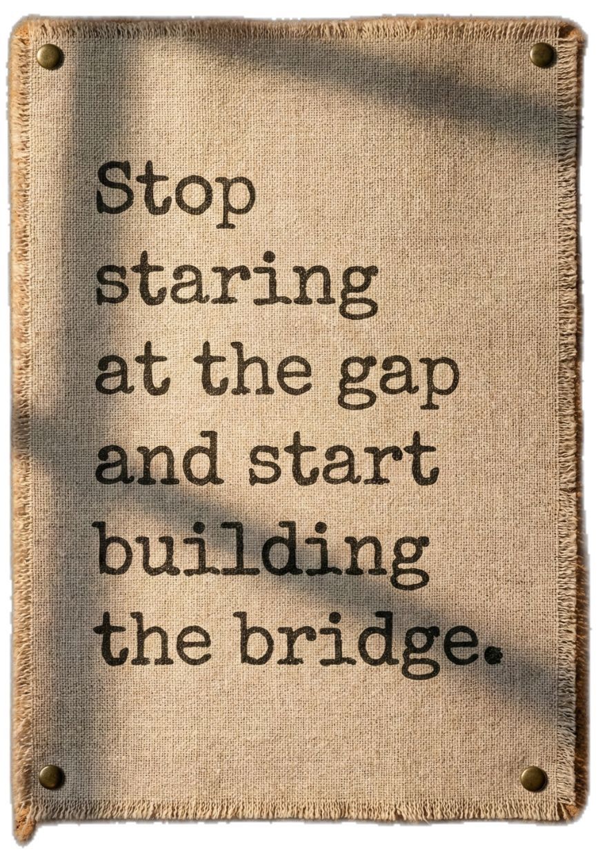 Motivational Quote Burlap Wall Sign