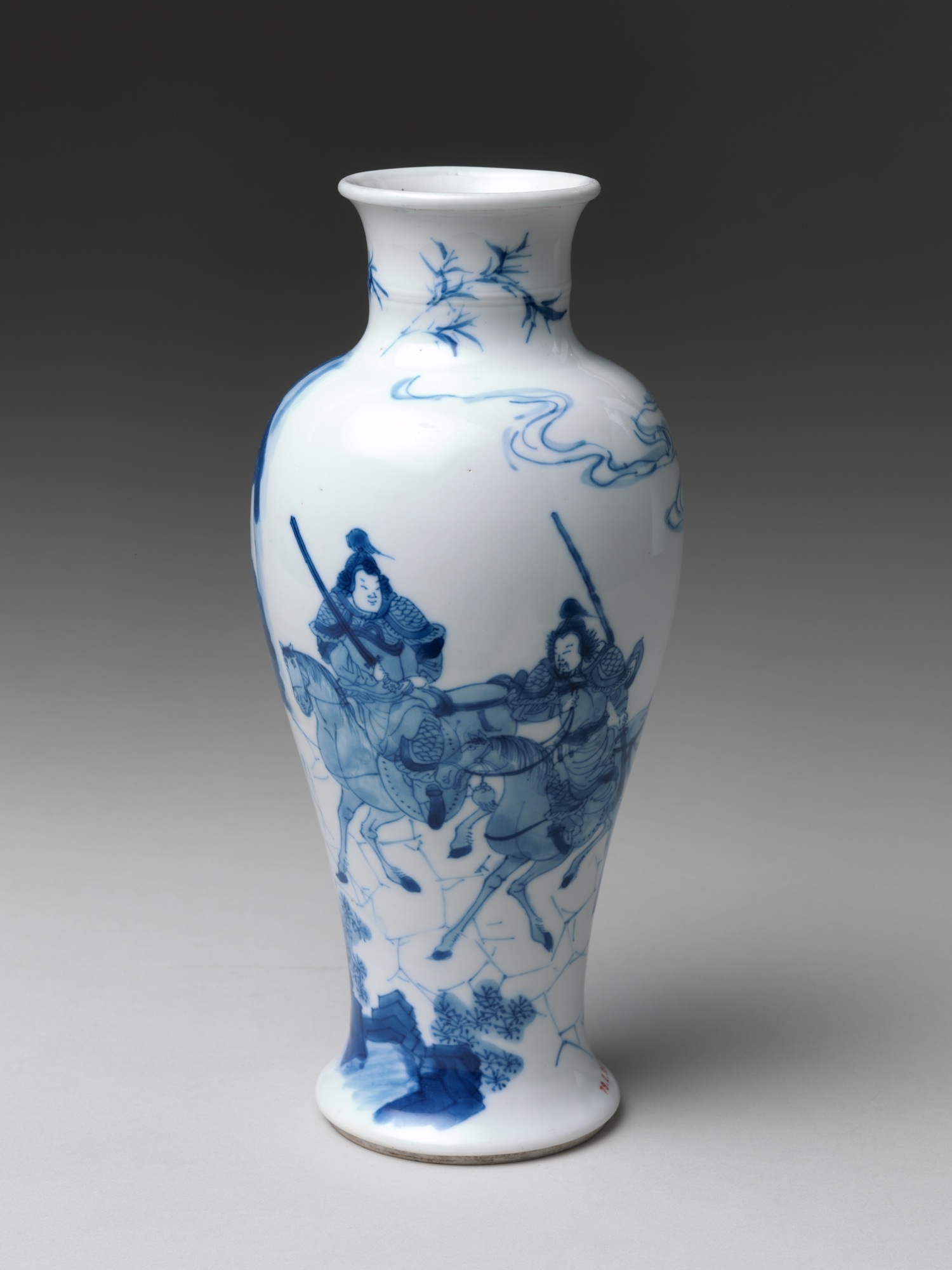 Blue and White Figure Porcelain Vase