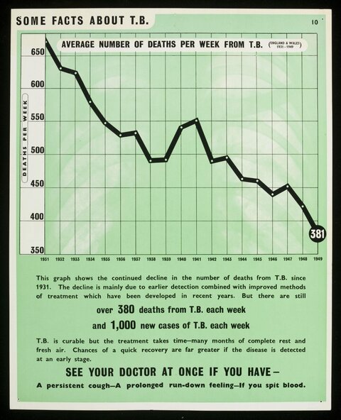 T.B. Mortality Statistics Public Health Poster