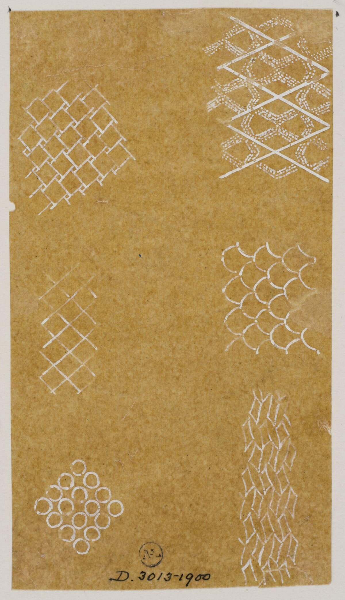Geometric Pattern Samples on Kraft Paper