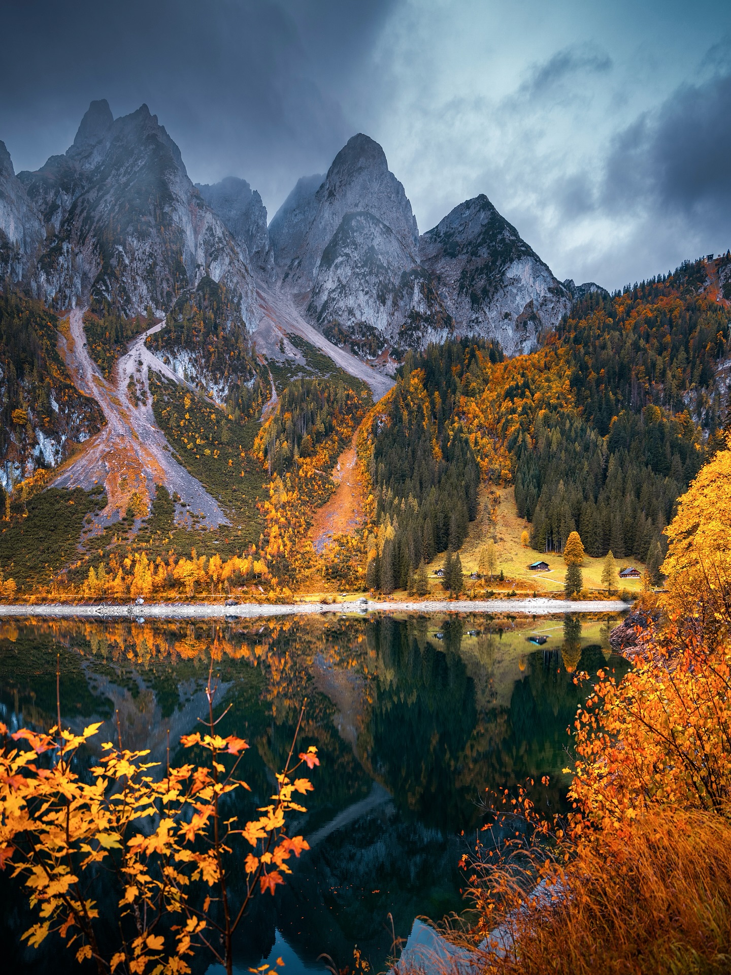 Autumn Mountain Lake Landscape