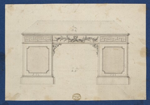Design Drawing of Ornate Console Table