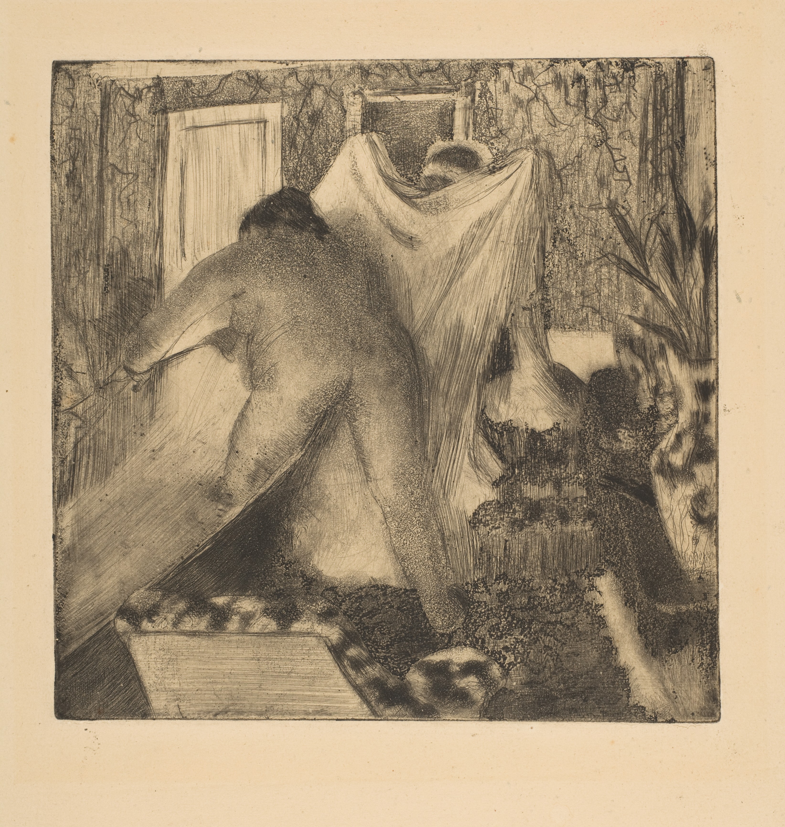 Two Women Indoor Bathing Scene