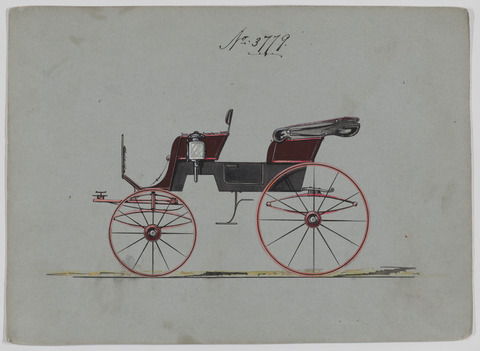 Vintage Horse-drawn Carriage Design Drawing