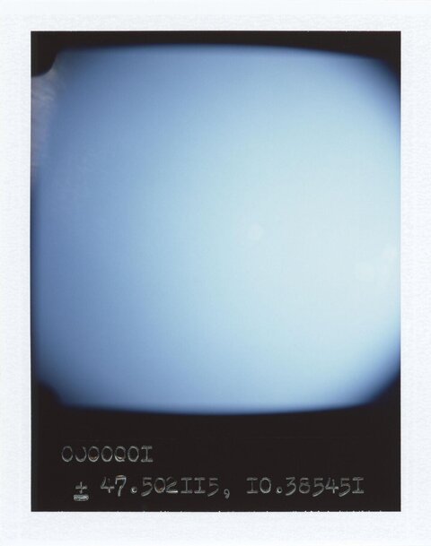 Polaroid Sky with Coordinates
