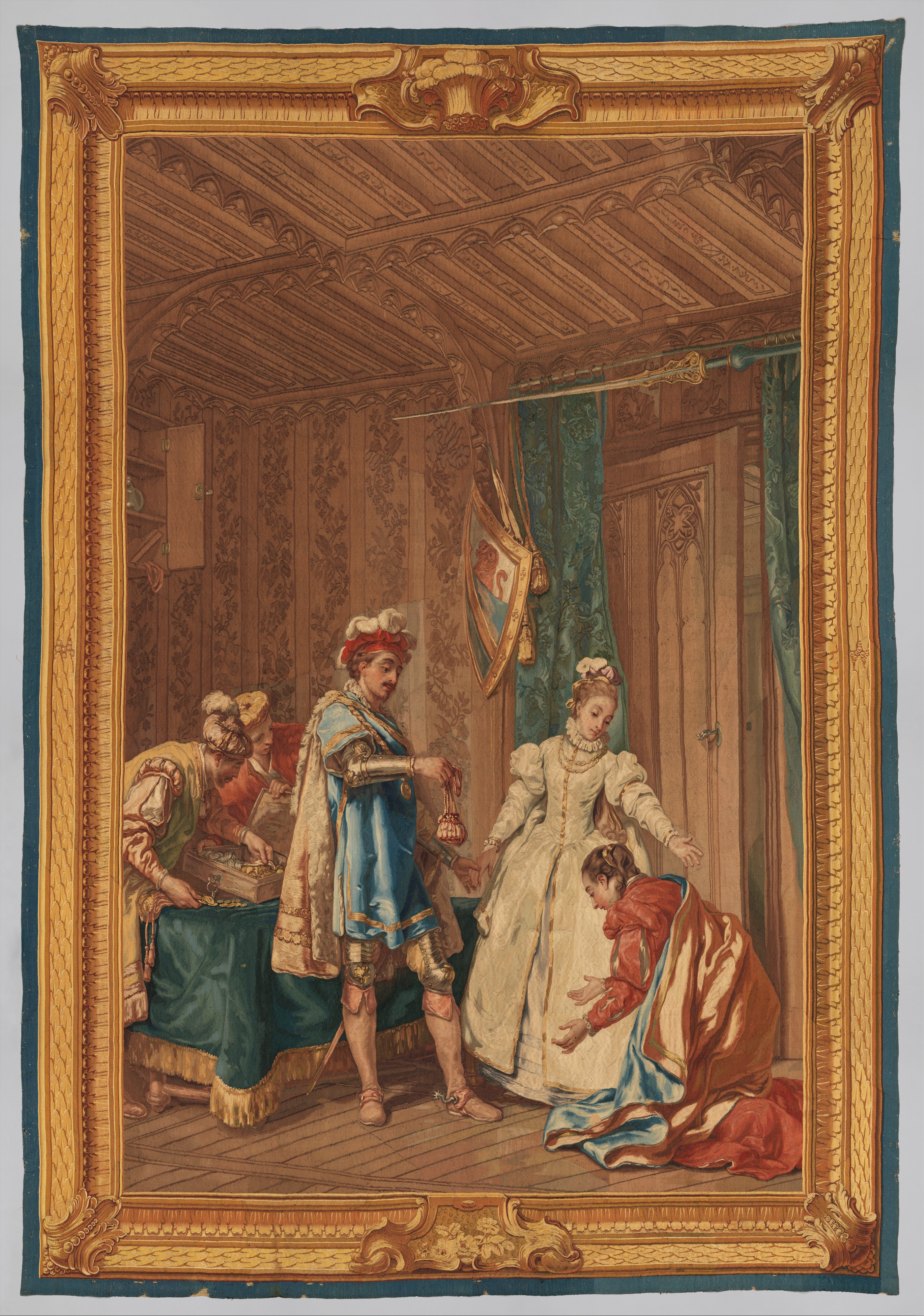 Historical Noble Indoor Scene Painting