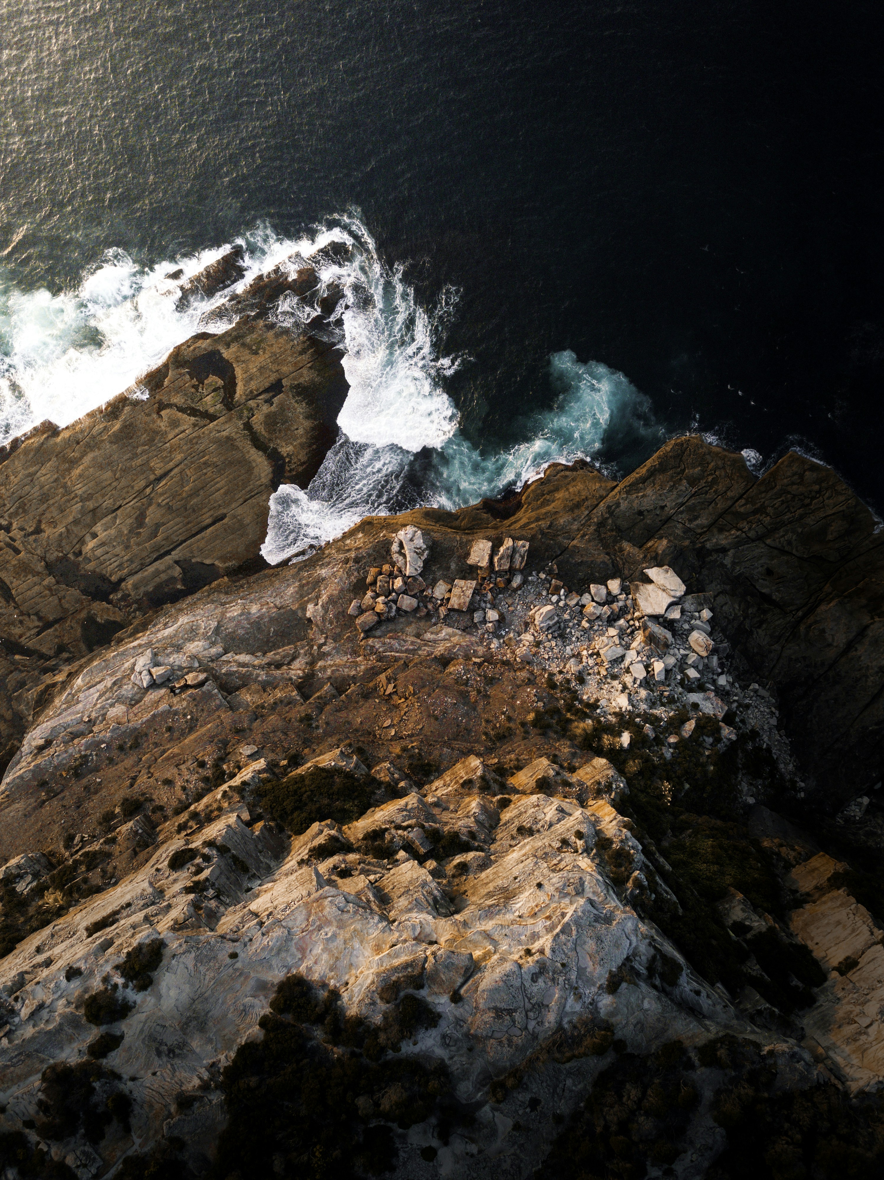 Aerial View of Coastal Cliffs