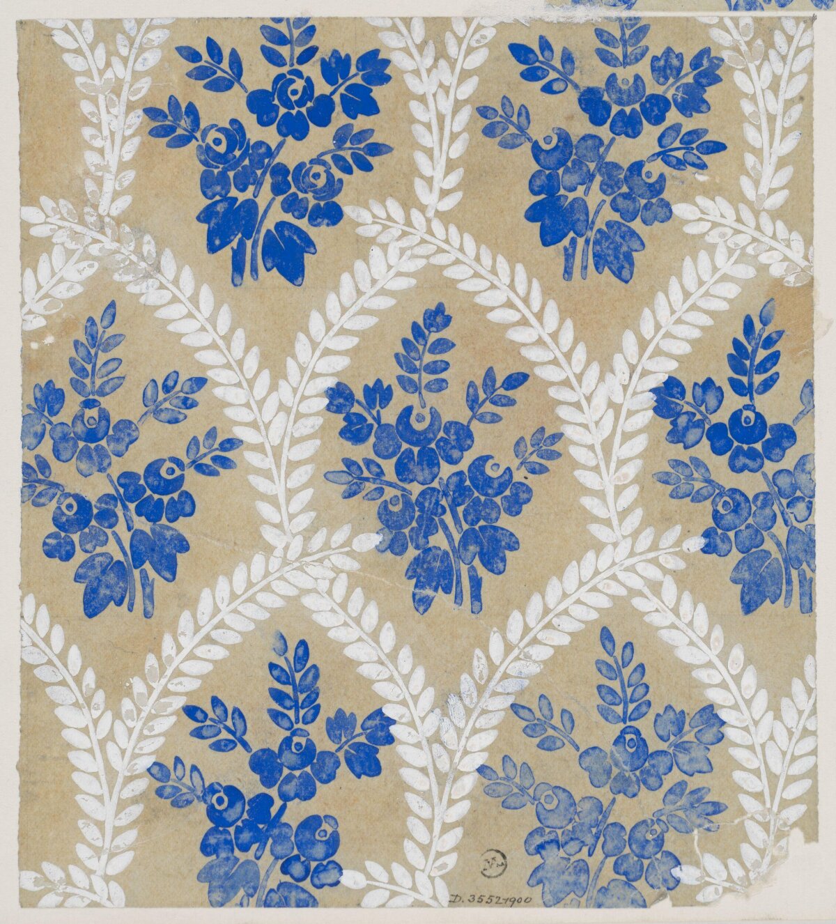 Vintage Blue Floral Pattern Design