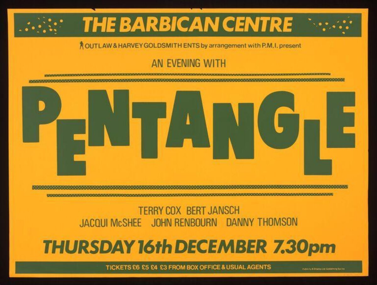 Pentangle Barbican Centre Concert Poster