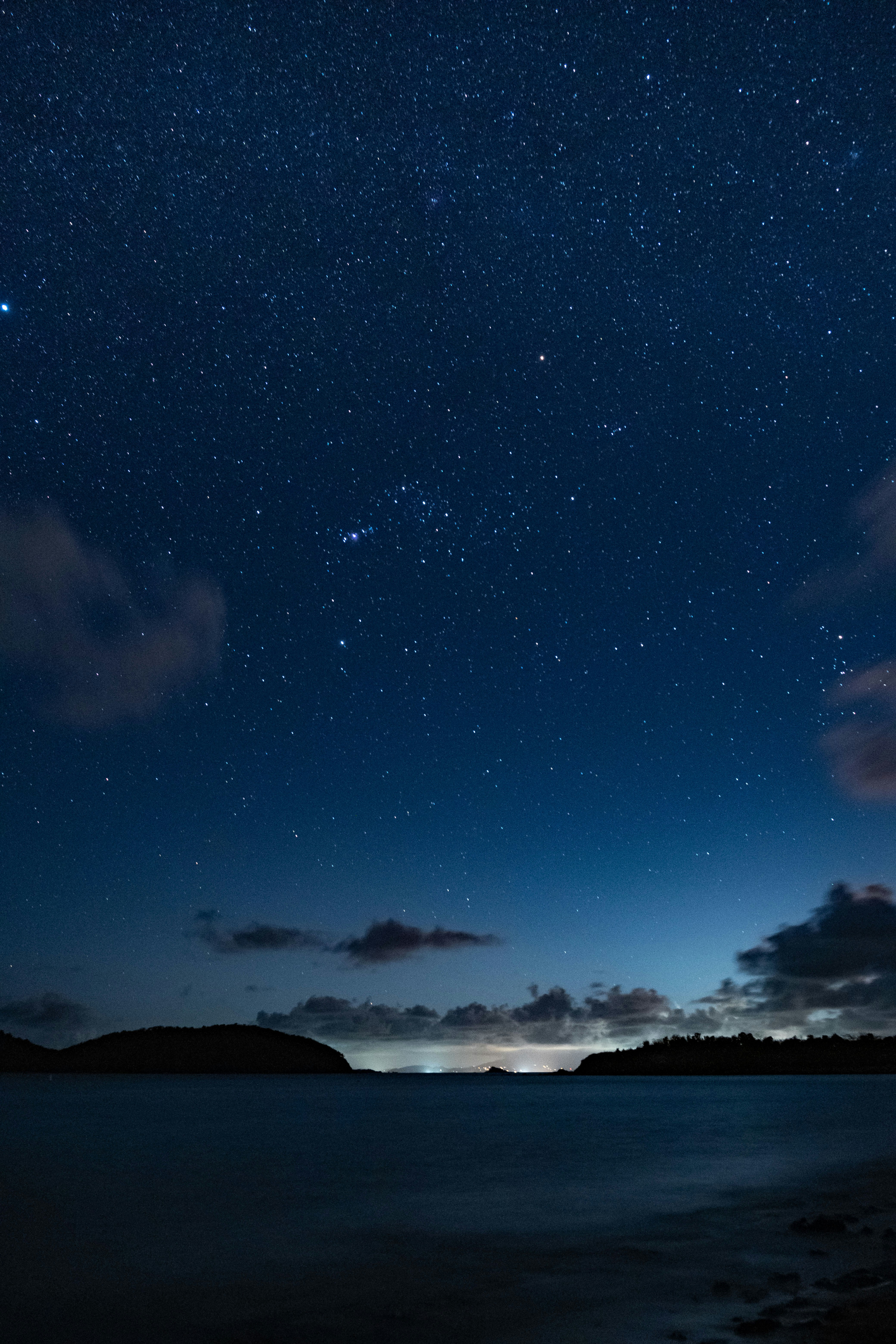Starry Night over Coastal Sea