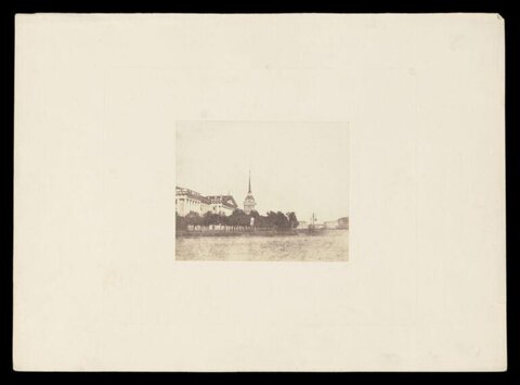 Vintage Riverside Cityscape Photo