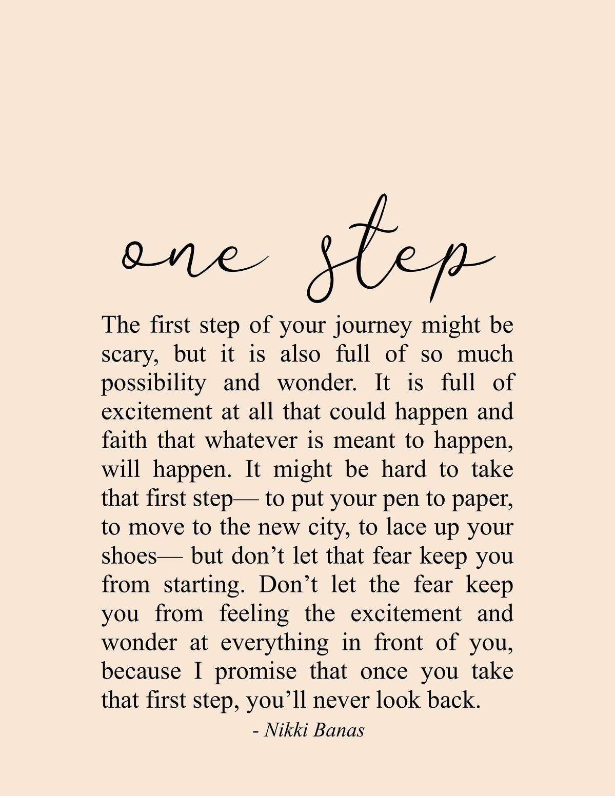 One Step Motivational Quote