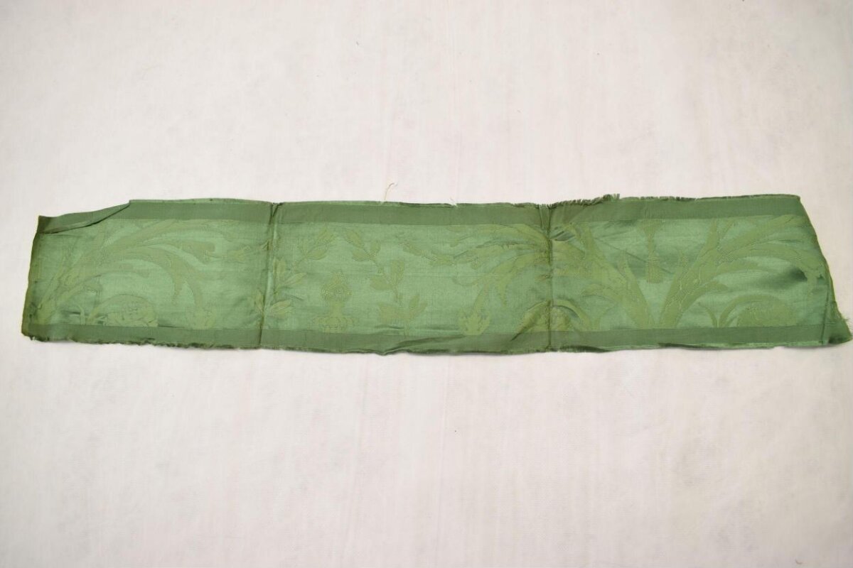 Green Patterned Fabric Strip