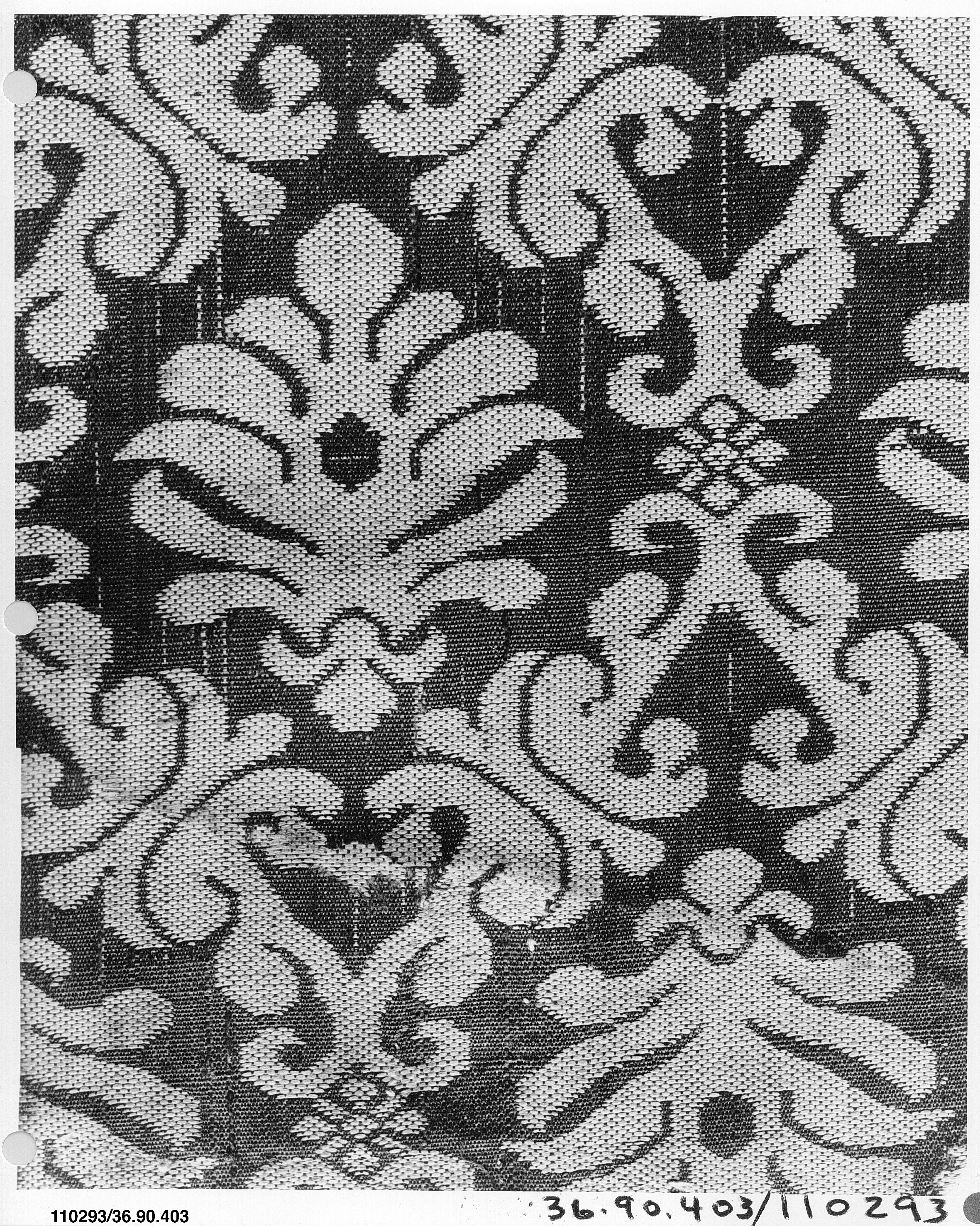 Vintage Damask Woven Textile Pattern