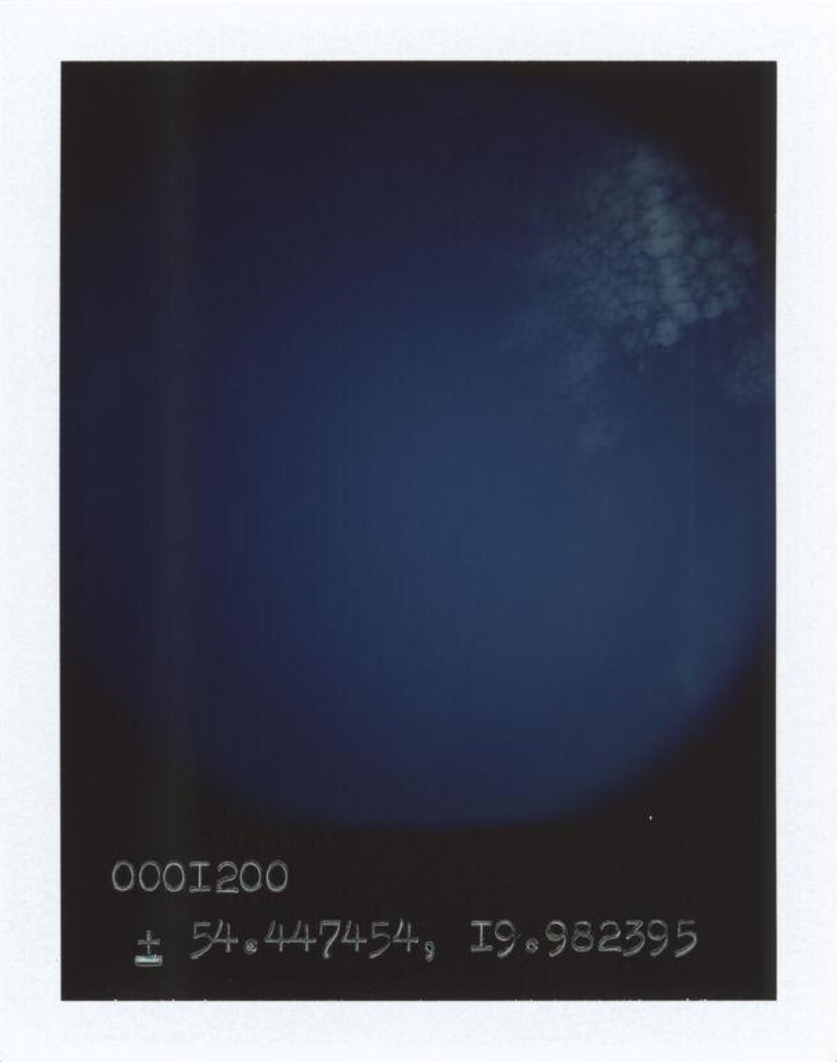 Deep Blue Sky With Coordinates
