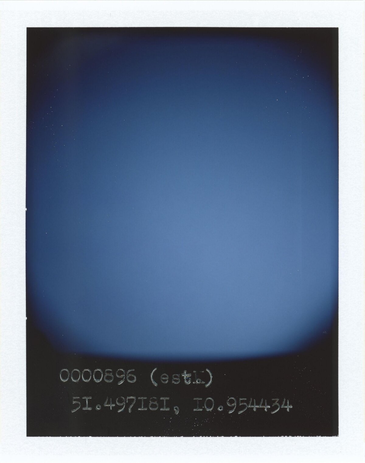 Polaroid Night Sky with Coordinates