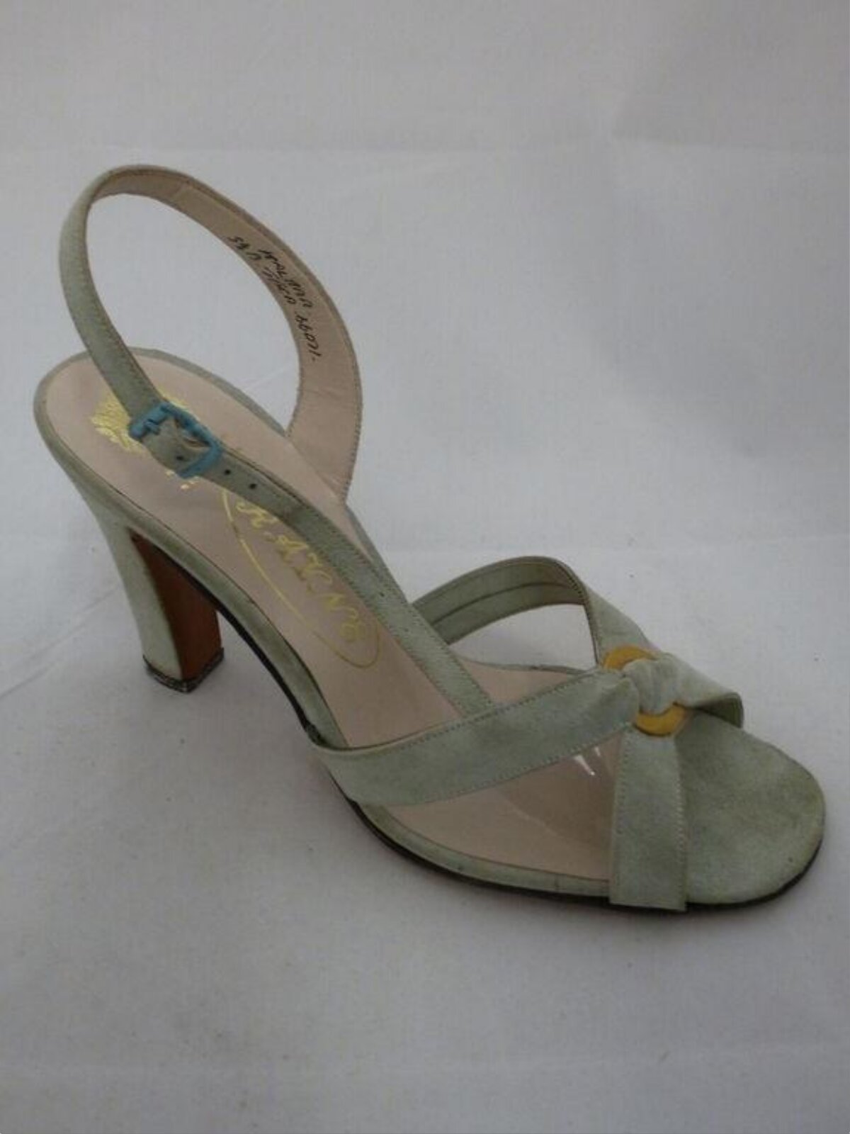 Light Green Slingback High Heel Sandal