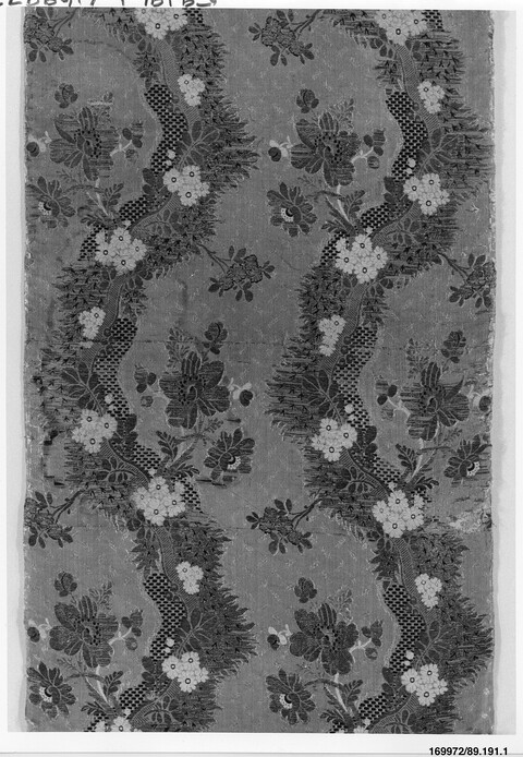 Antique Floral Pattern Woven Textile