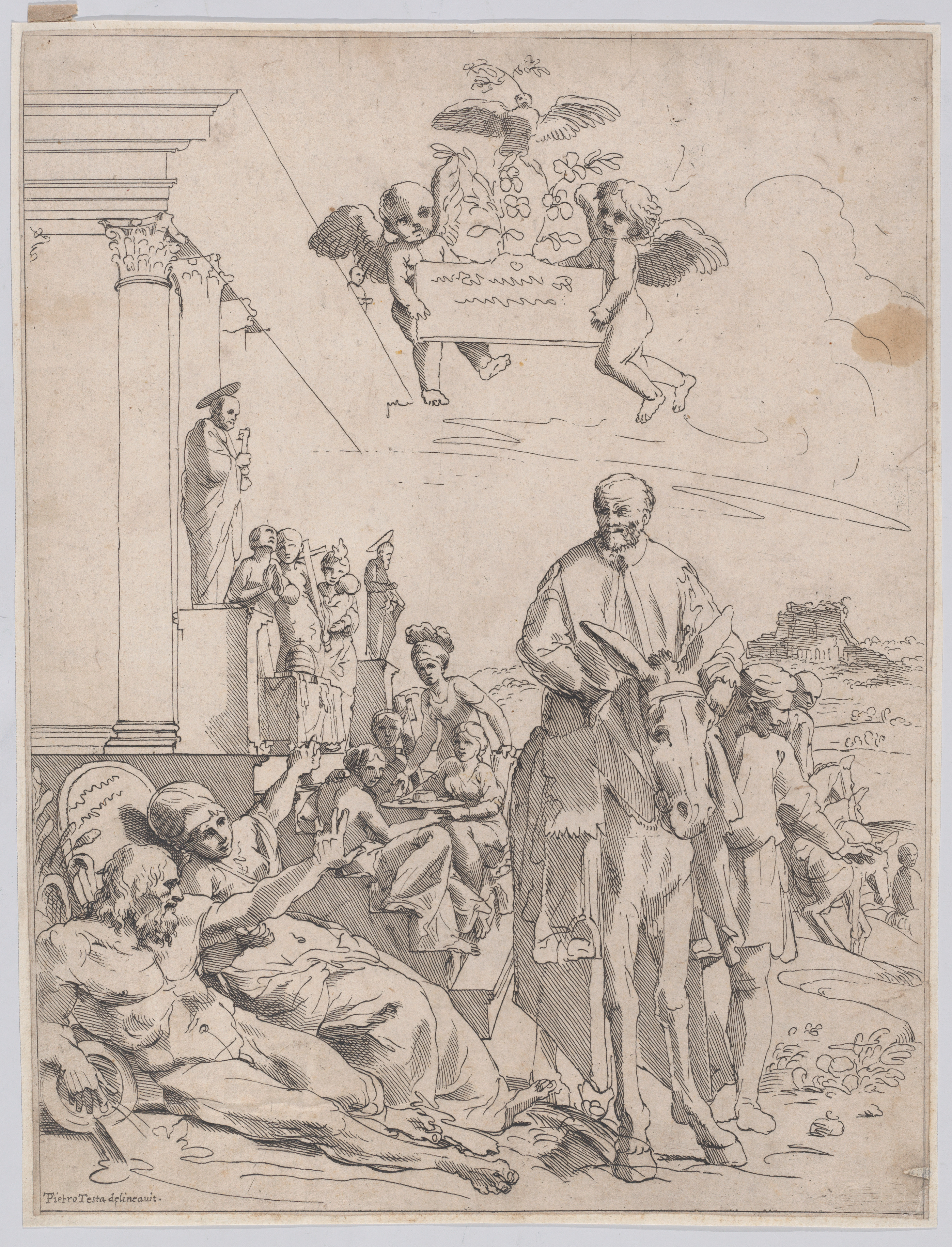 Pietro Testa's Allegorical Procession Drawing