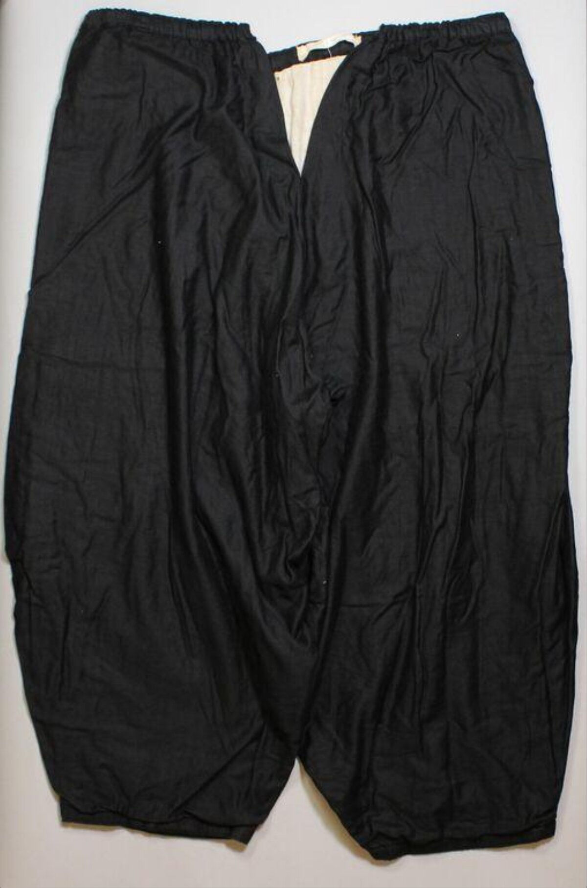 Black Loose Pants Laid Flat