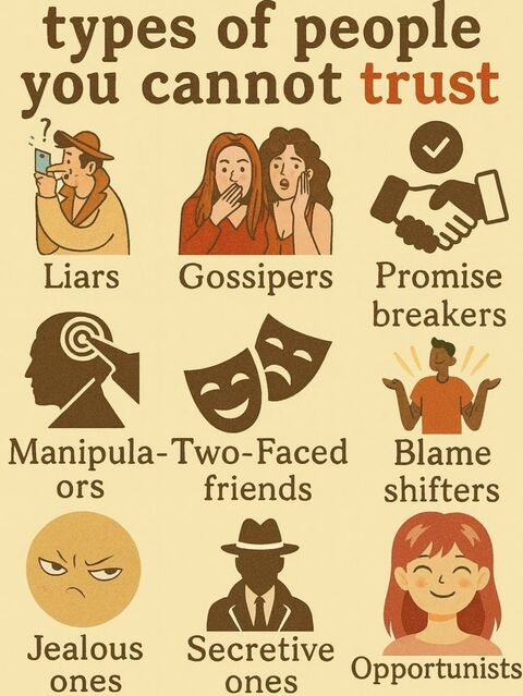 Types of People You Cannot Trust