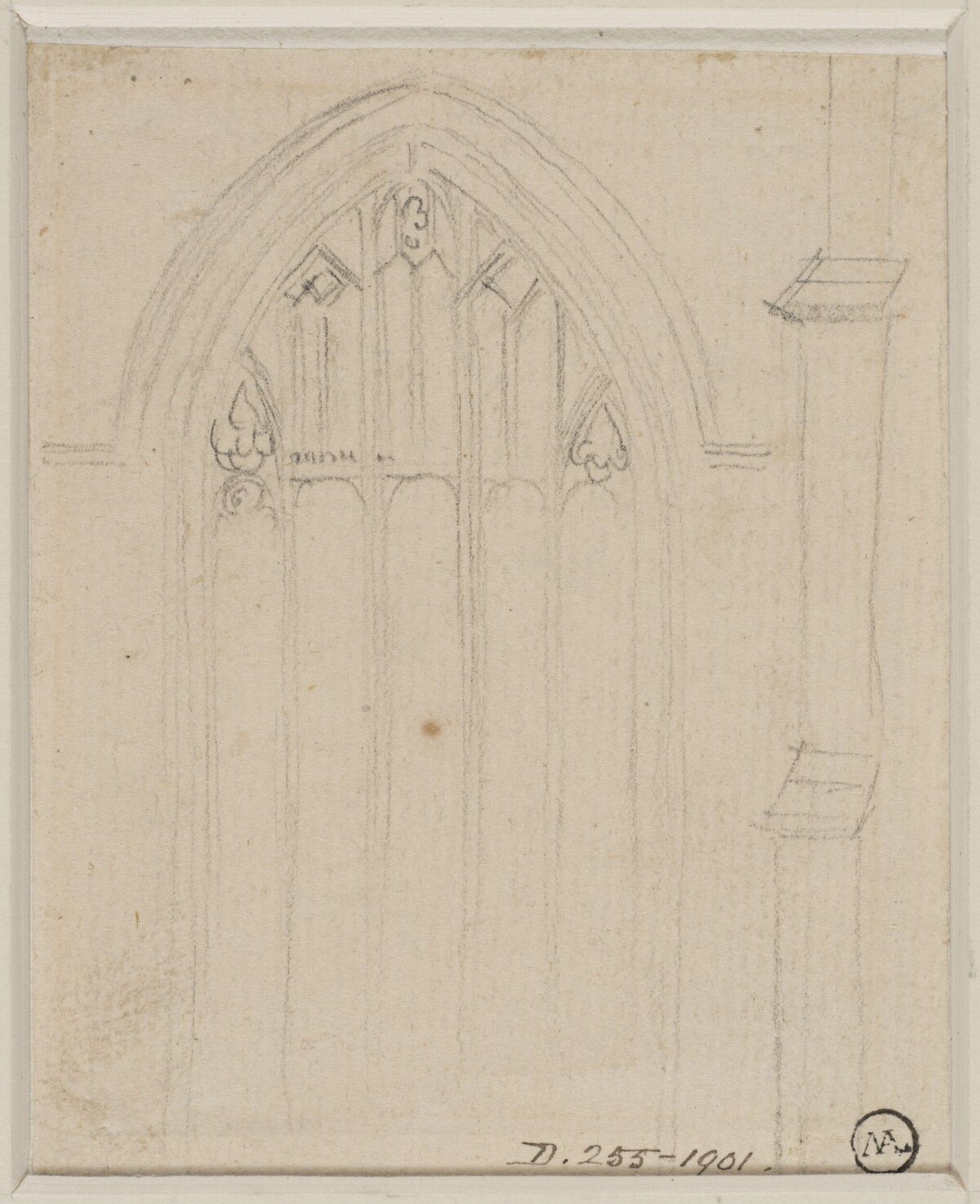 Pencil Sketch of Gothic Window
