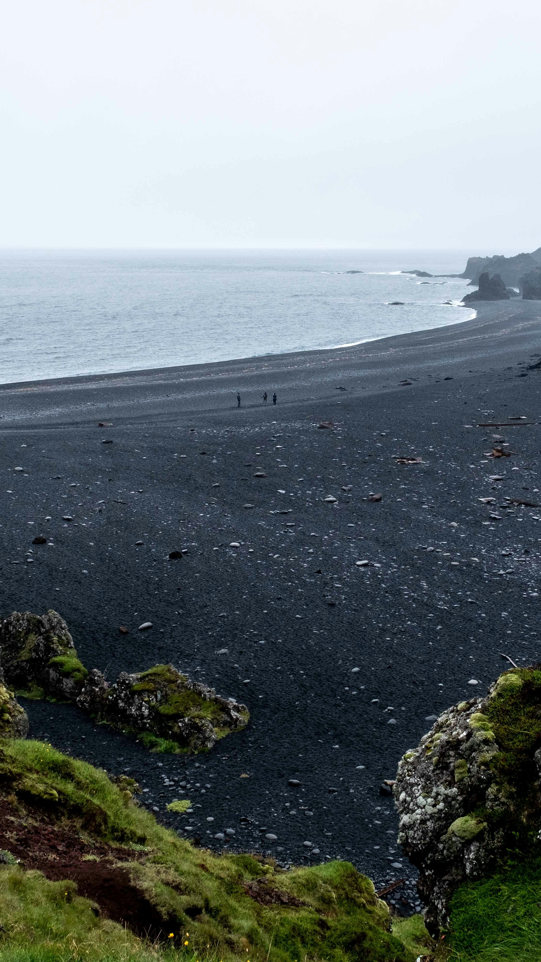 Black Sand Beach Coastal View