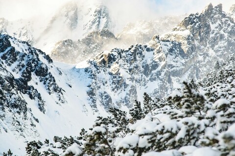 Snow Covered Mountain Peaks