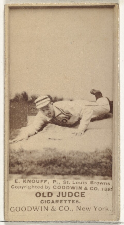 Old Judge E. Knouff Baseball Cigarette Card