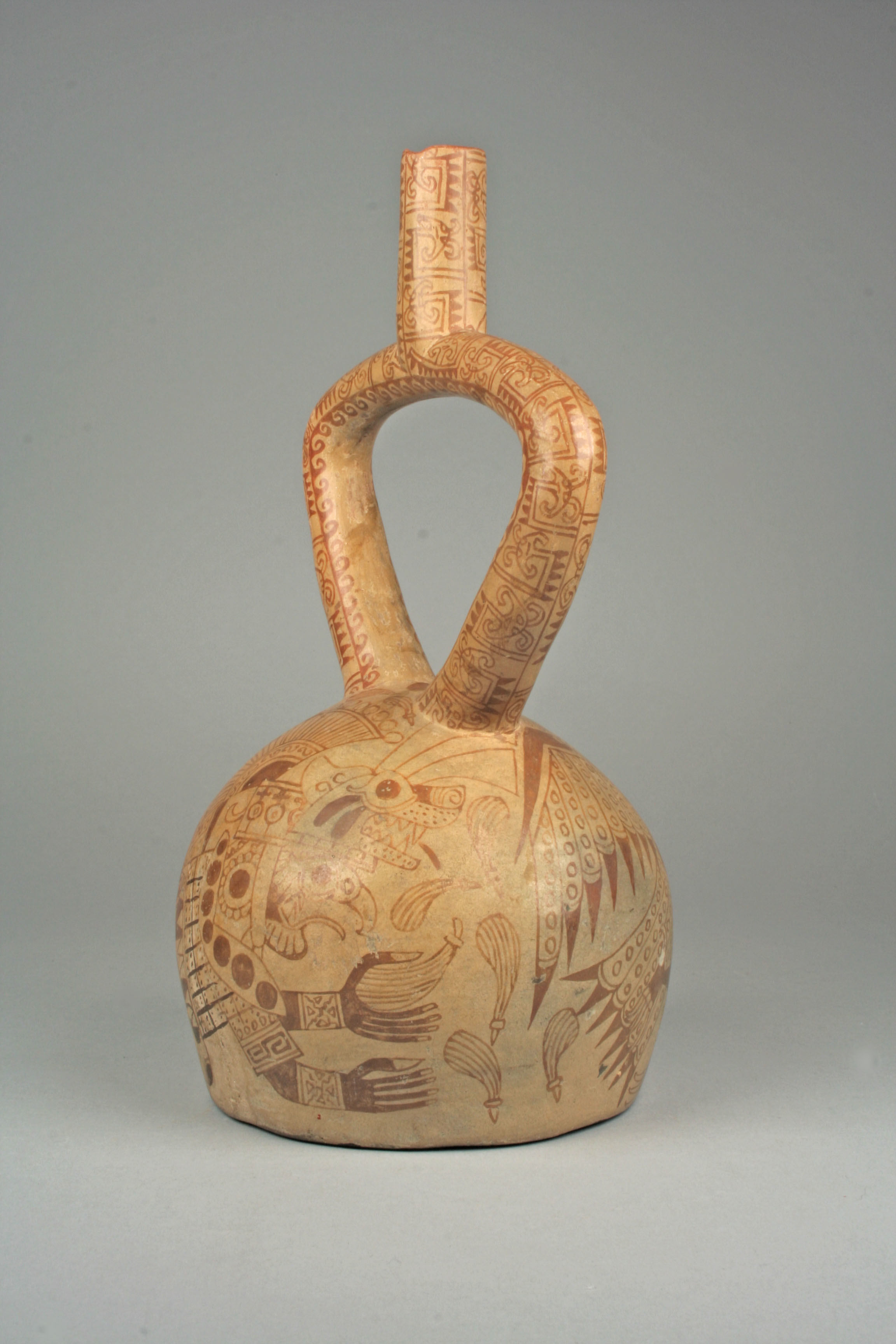 Ancient Patterned Handled Ceramic Bottle — History
