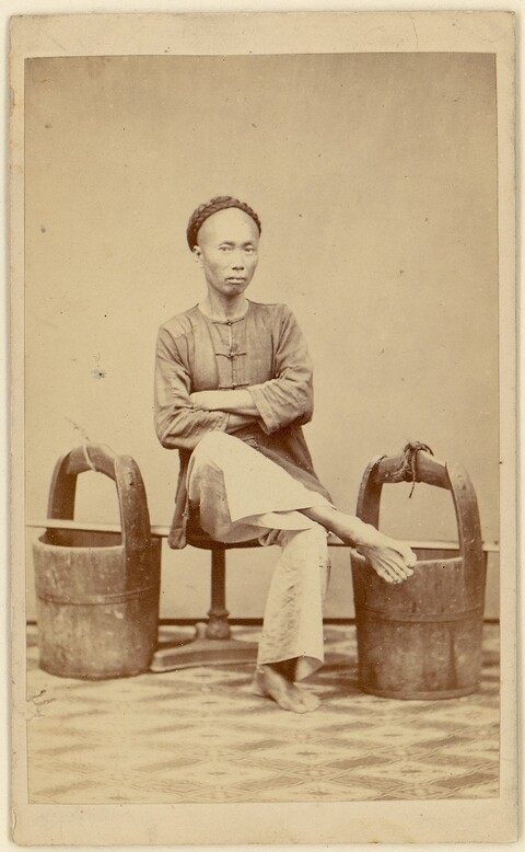 Old Photo of Chinese Water Carrier