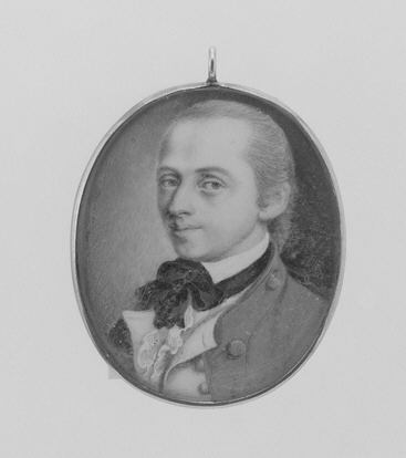 Oval Miniature Portrait of 18th Century Gentleman
