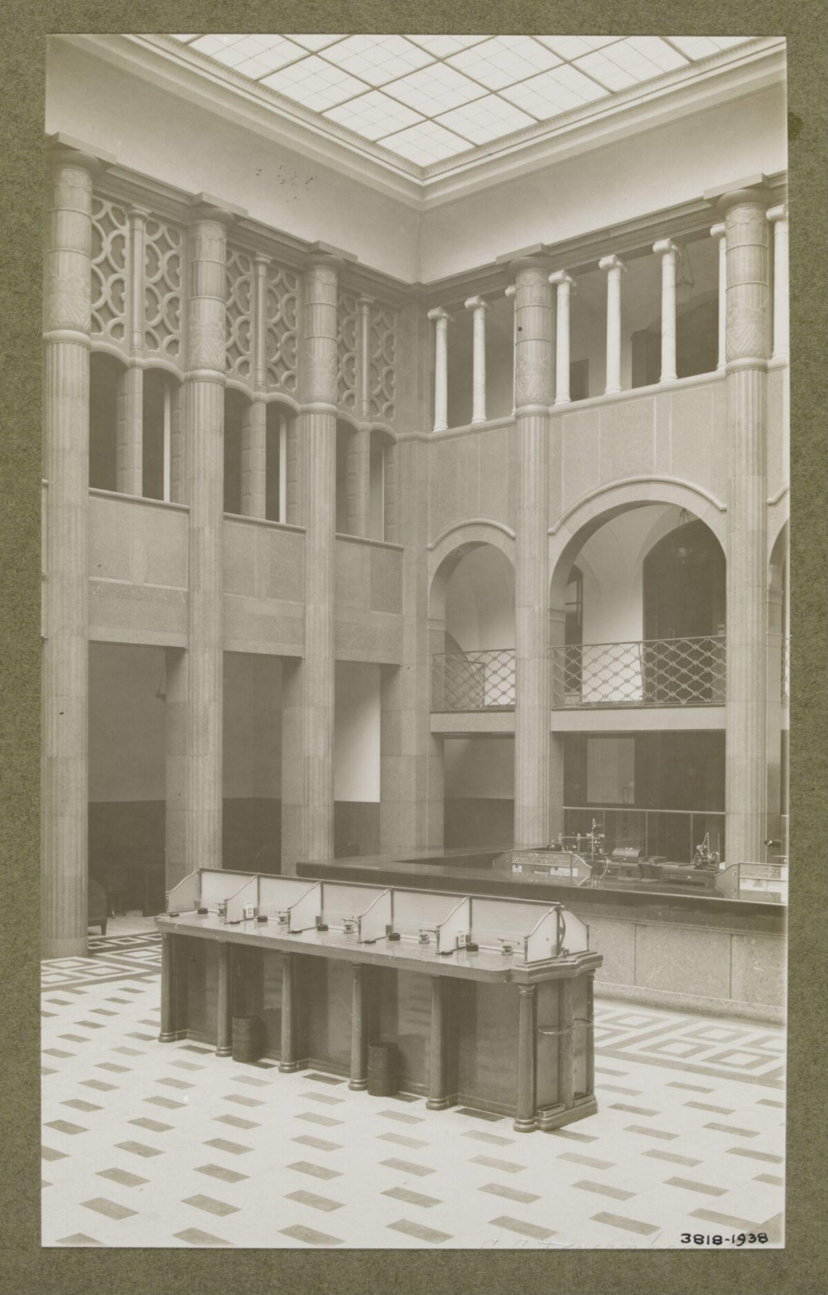 1938 Vintage Banking Hall Interior