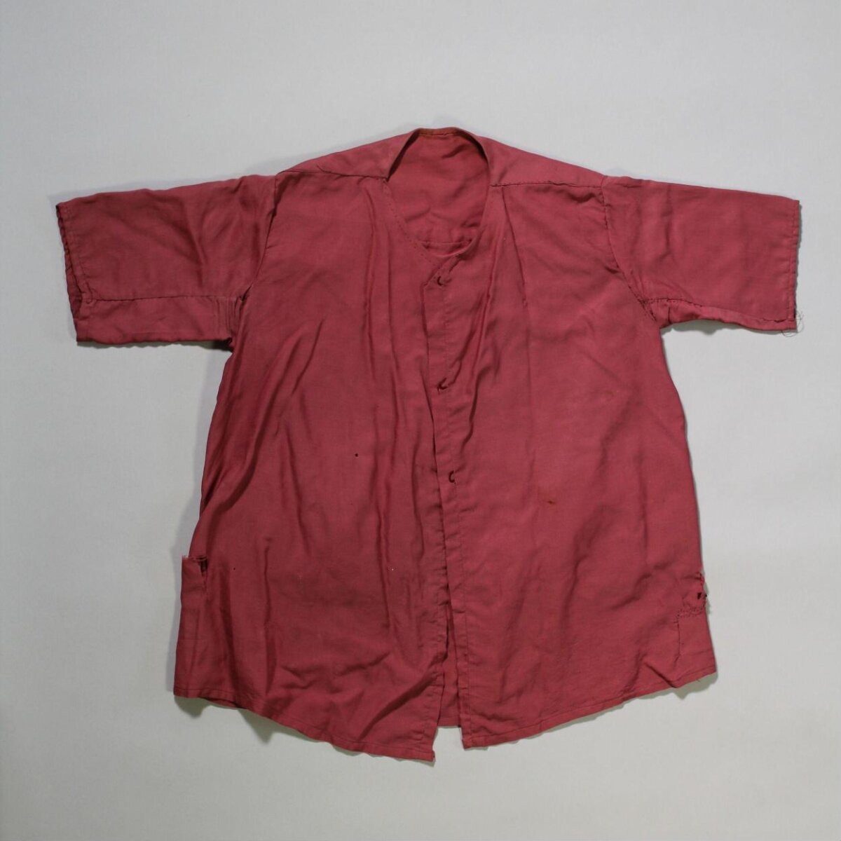 Worn Red Short-sleeve Shirt
