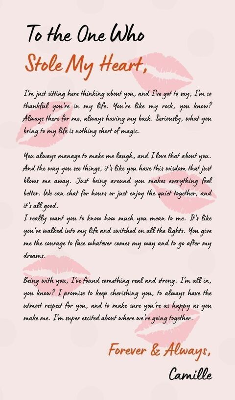 Love Letter to One Who Stole My Heart