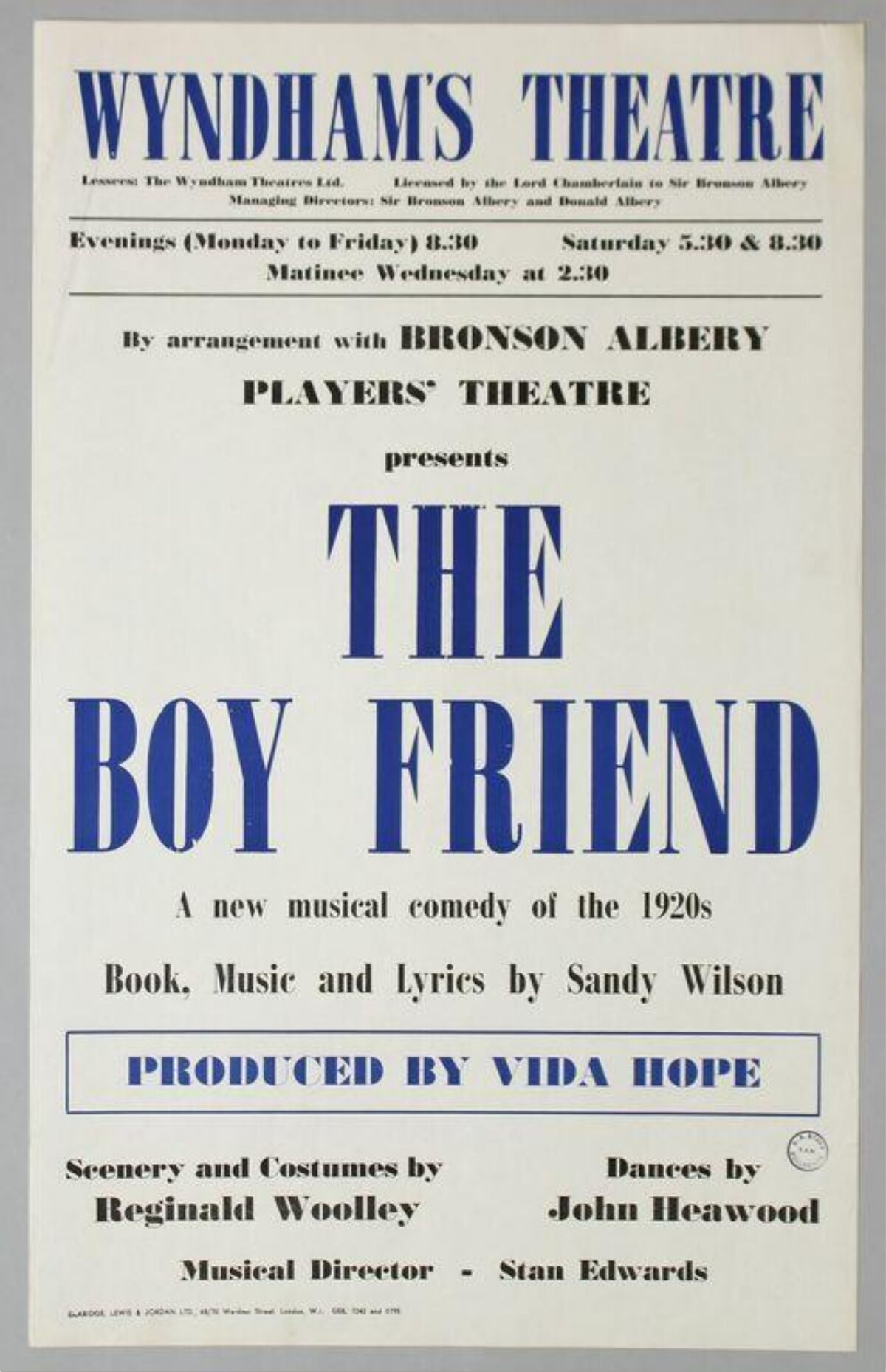 The Boy Friend Musical Theatre Poster
