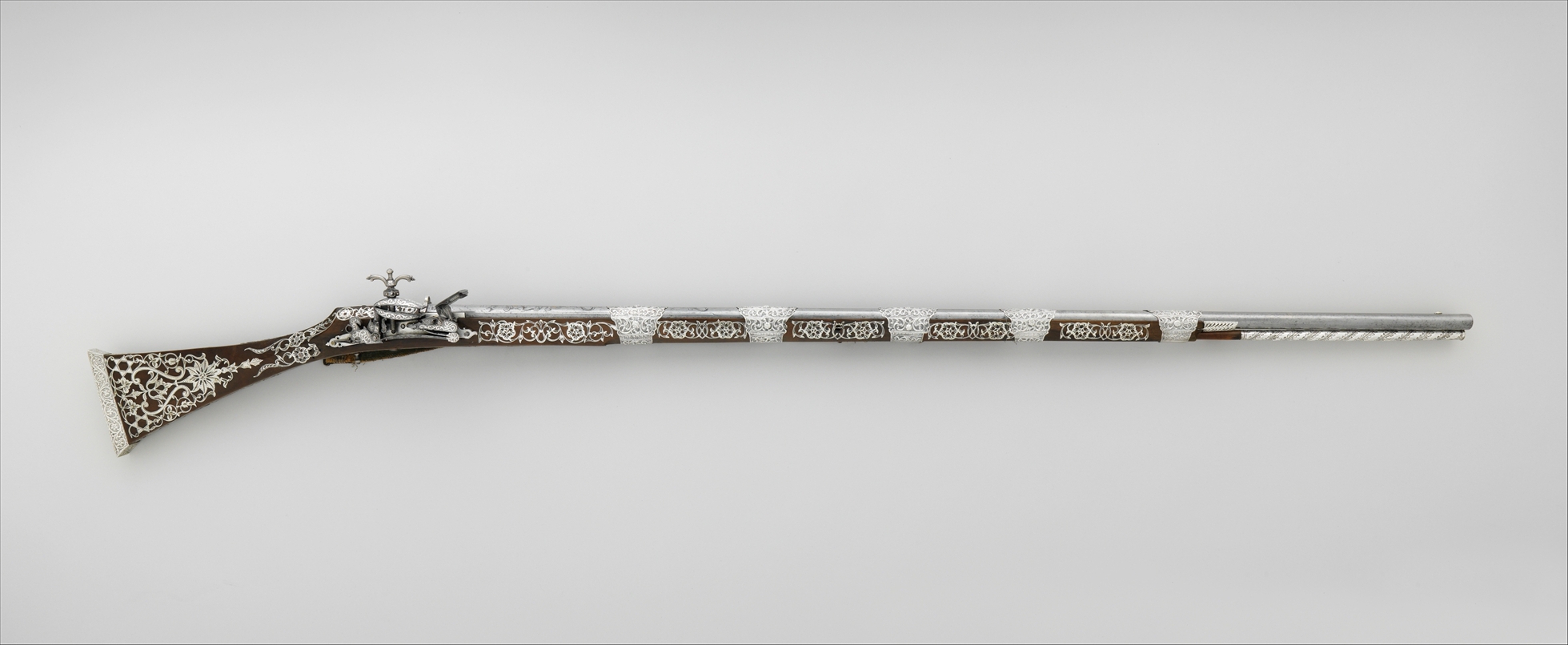 Ornate Antique Flintlock Rifle