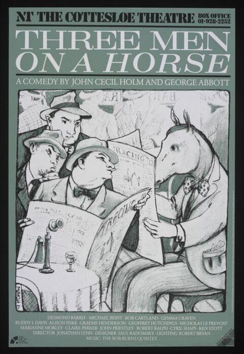 Three Men on a Horse Theatre Poster