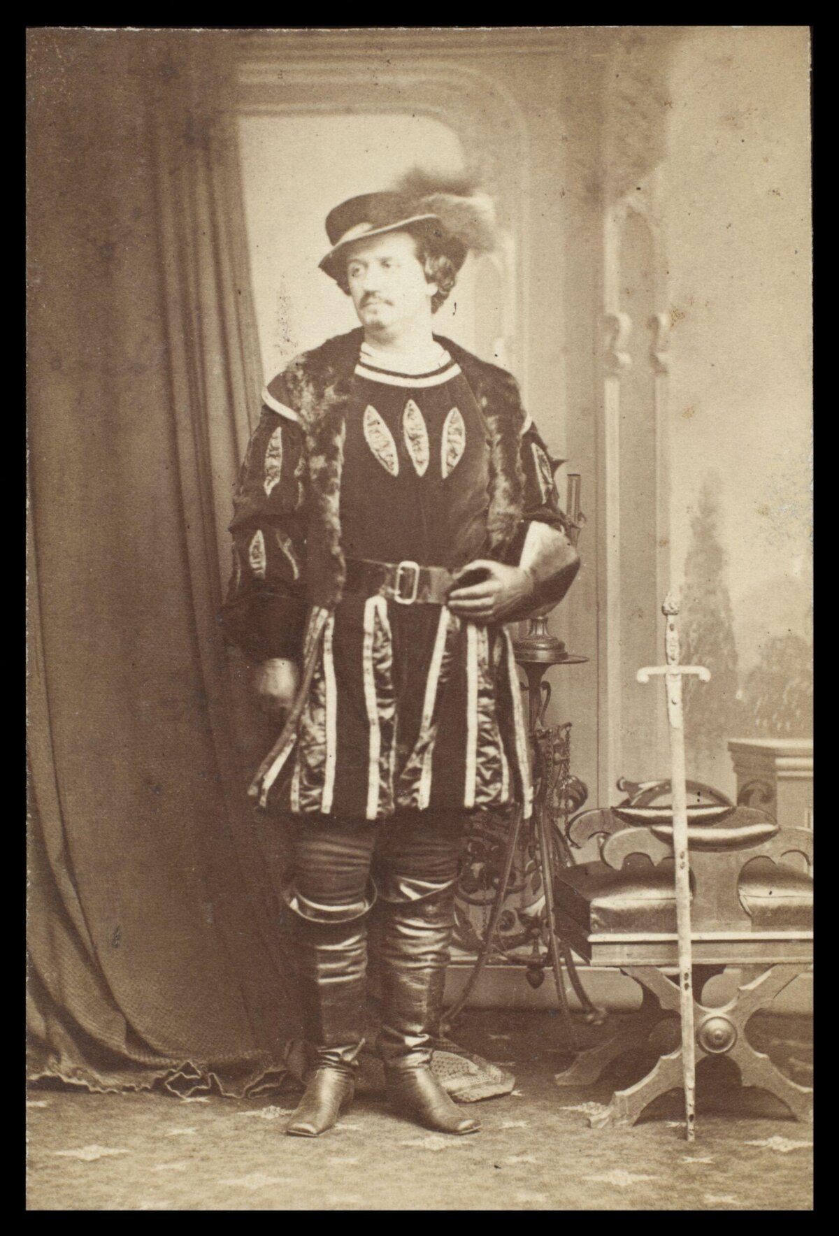 Studio Portrait of Actor in Historical Costume