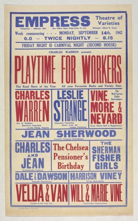 1942 Empress Theatre Variety Show Poster