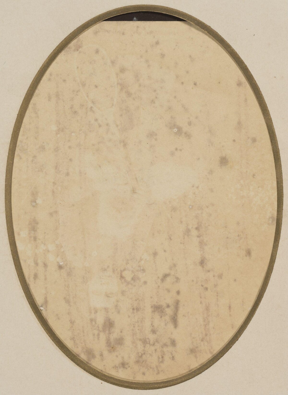 Aged Blank Oval Paper Backing