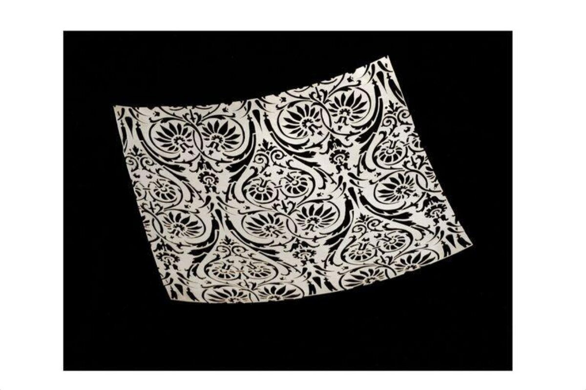 Floral Pattern Cut Paper Stencil
