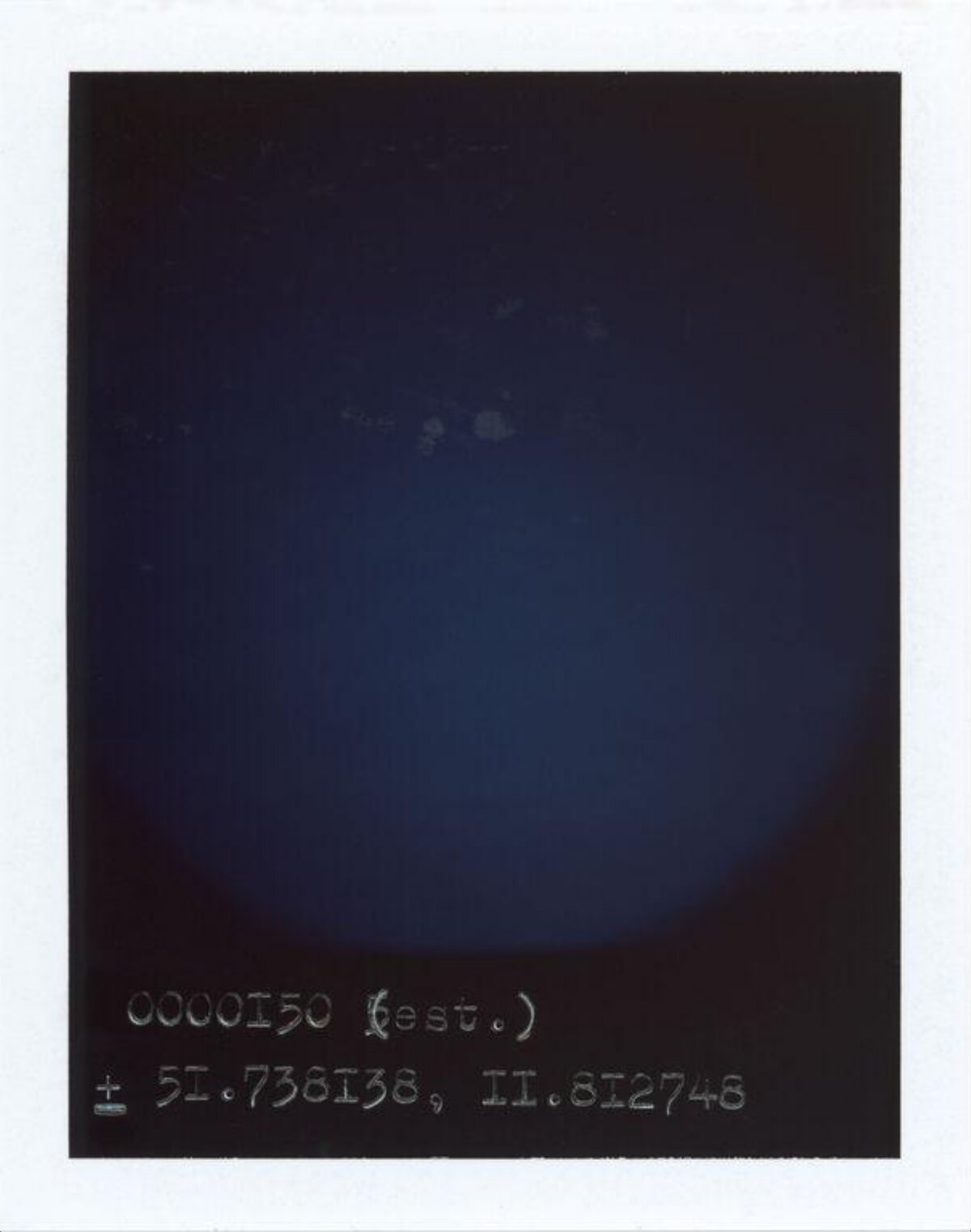 Night Sky Polaroid with Coordinates