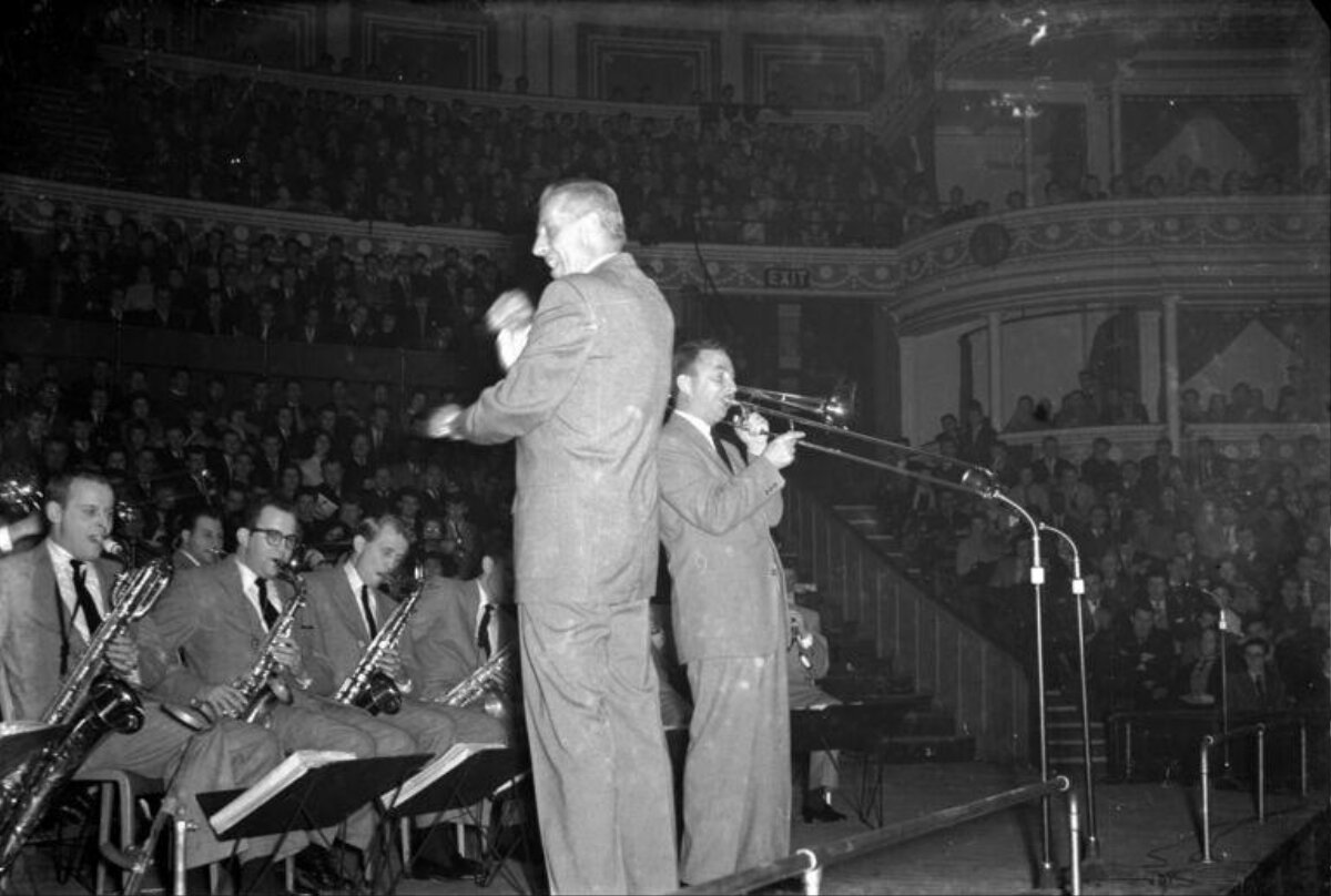 Big Band Concert in Crowded Auditorium