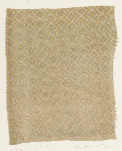 16th Century Italian Velvet Fabric Sample