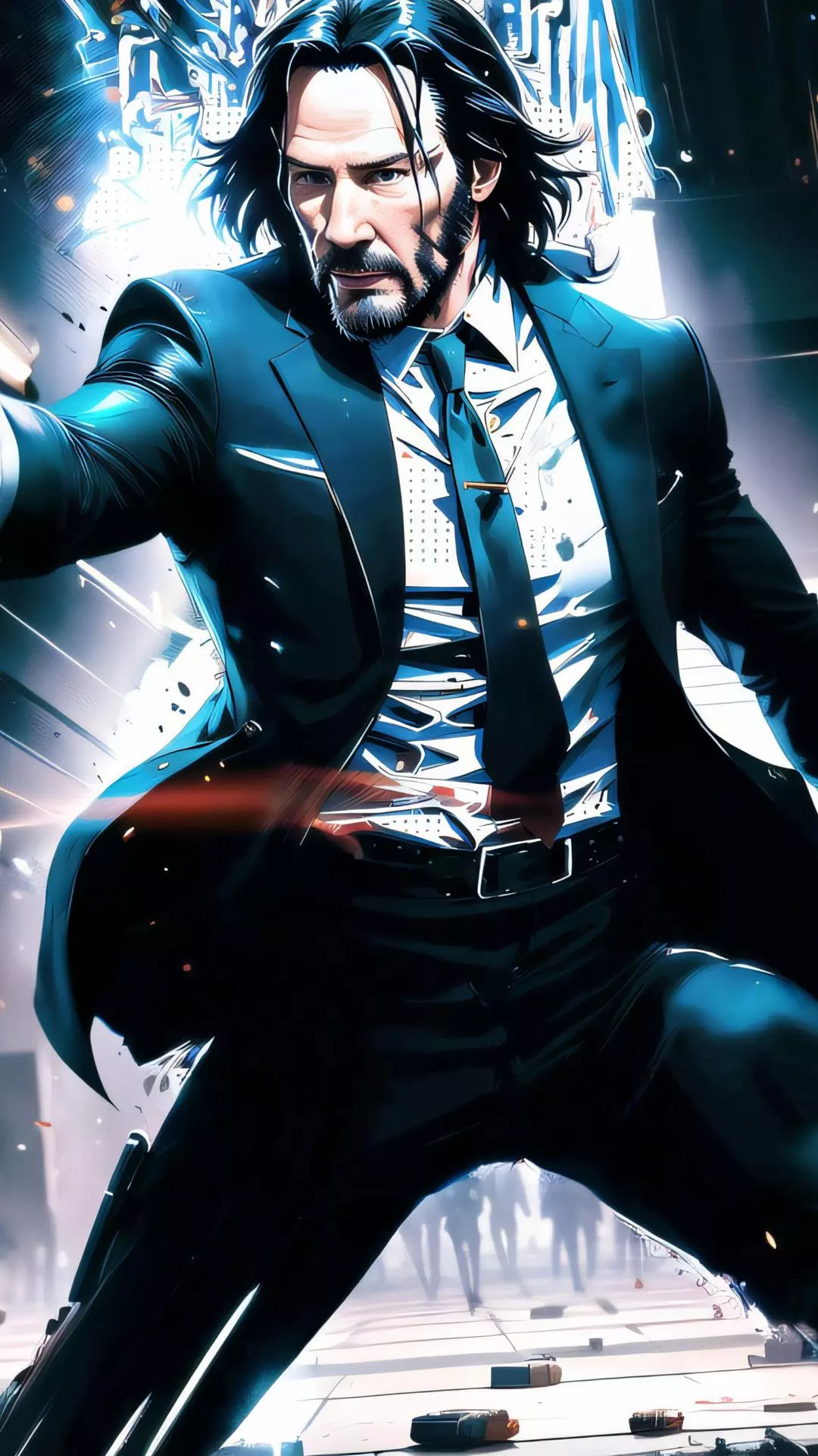 Comic Style John Wick Illustration