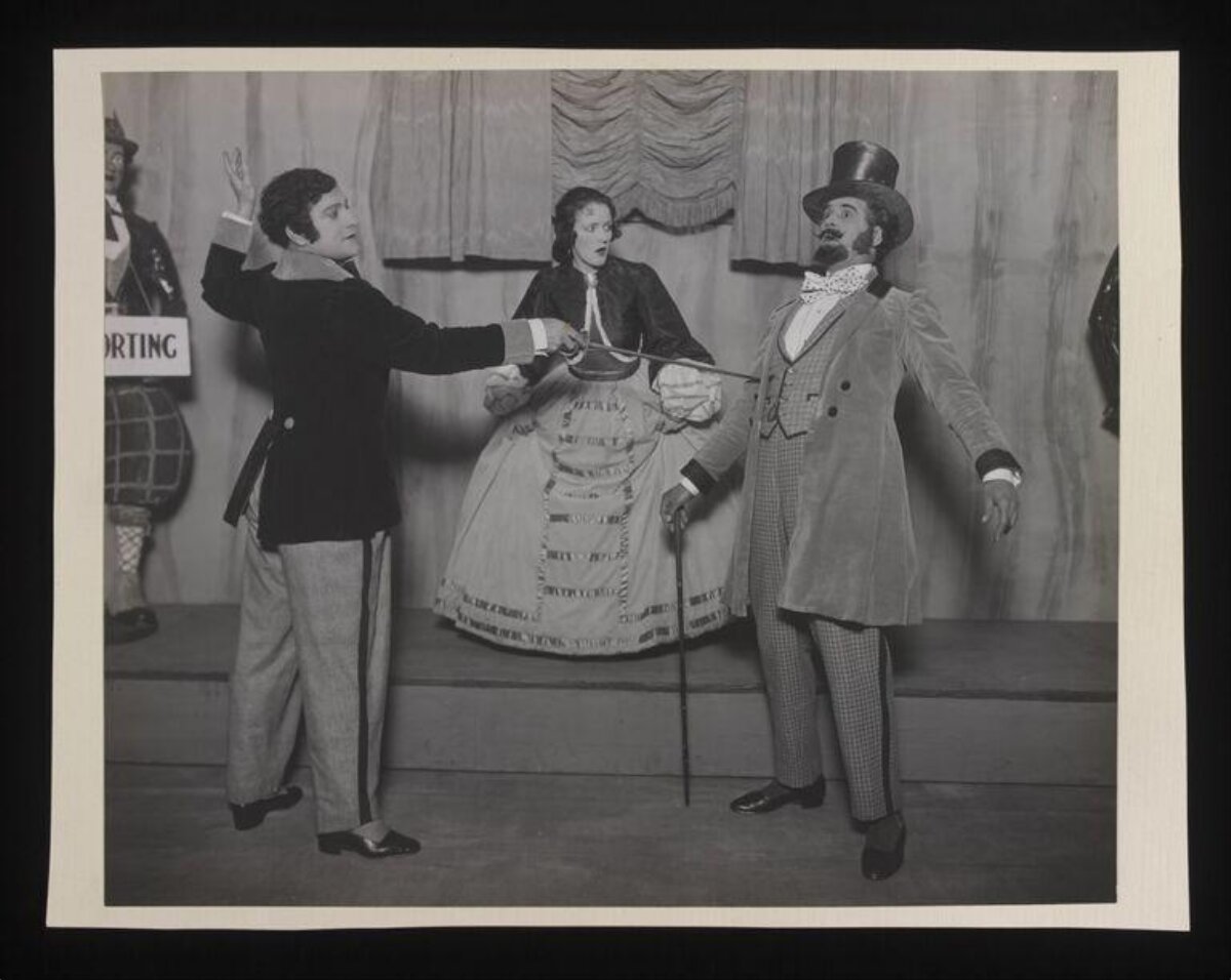 Vintage Stage Play Performance Scene